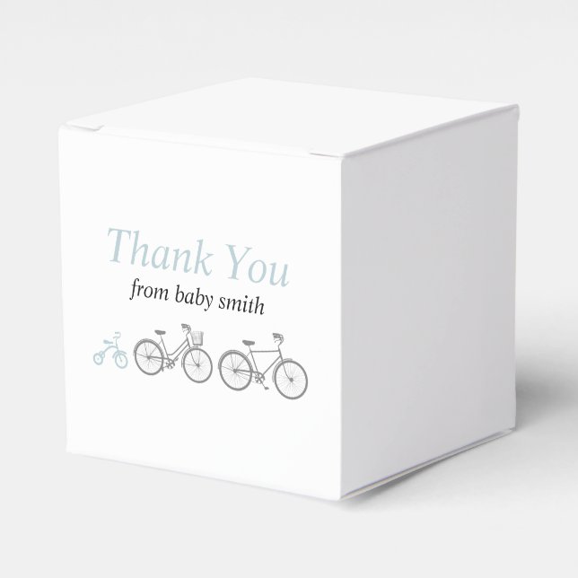 Blue Bicycle Favor Boxes (Front Side)