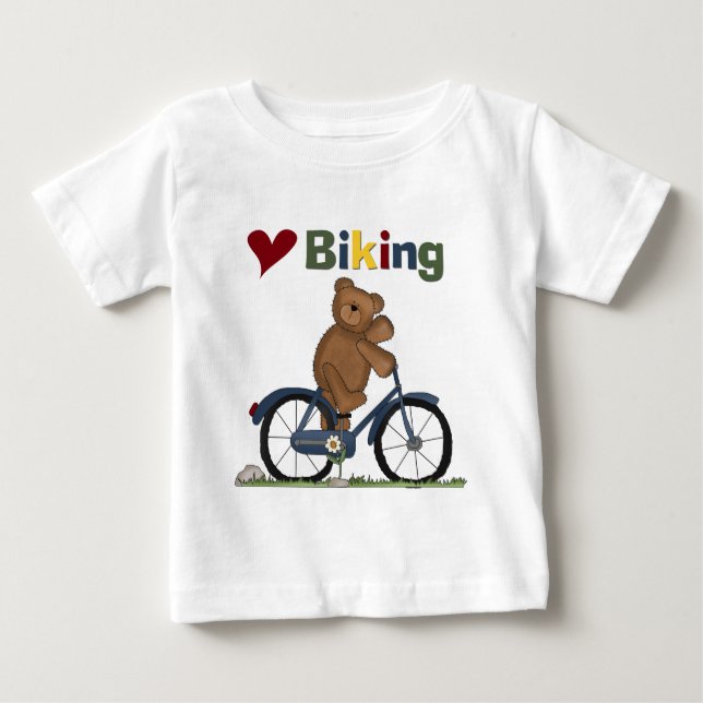 Blue Bicycle I Love Biking Tshirts and Gifts (Front)