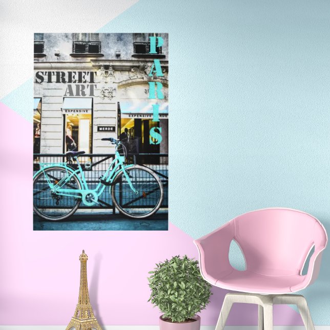 Blue Bicycle in Paris Photo Art (Creator Uploaded)