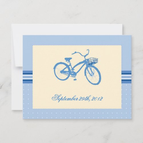 Blue Bicycle Save the Date Announcement