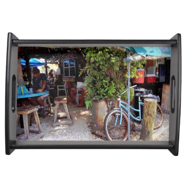 Blue Bicycle Serving Tray (Front)