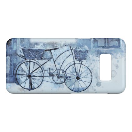 Blue Bicycle Street Scene Painting Case-Mate Samsung Galaxy S8 Case