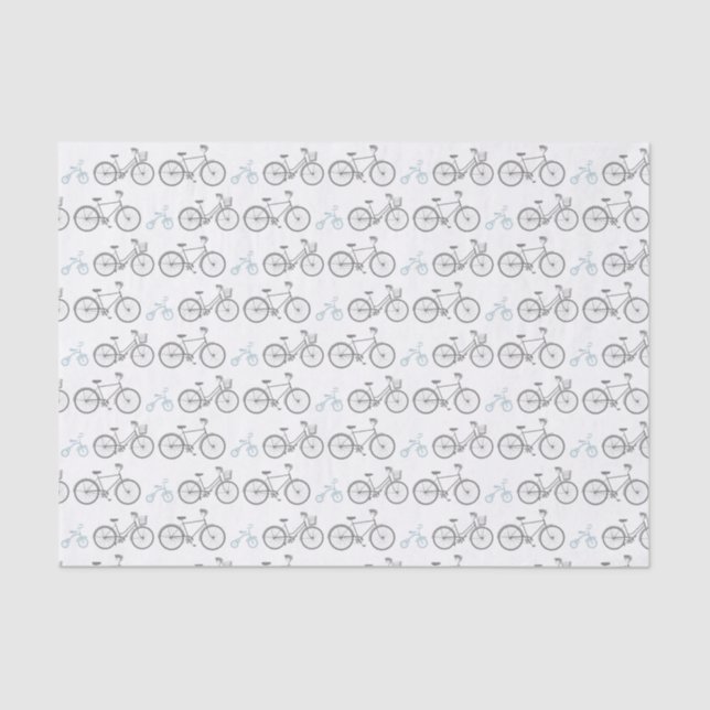 Blue Bicycle Tissue Paper (Front)
