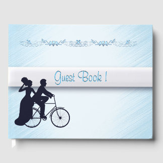 Blue Bicycle Wedding Guest Book