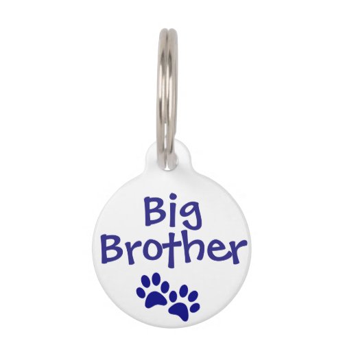 Blue Big Brother Pet Dog Cat Tag