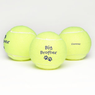 Blue Big Brother Pet Dog Cat Toy with Name Tennis Balls