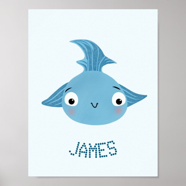 Blue big fish poster (Front)