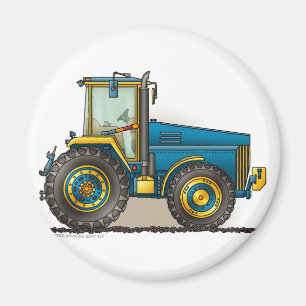 Blue Big Tractor Magnets