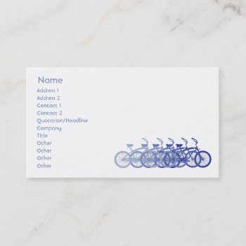 Blue Bike - Business Business Card by ZazzleProfileCards at Zazzle