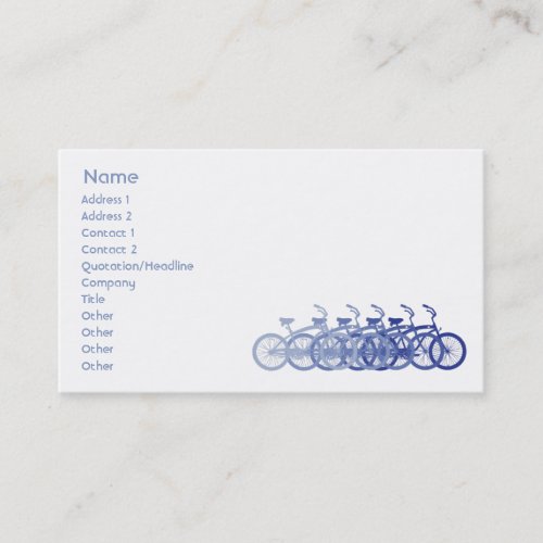 Blue Bike - Business Business Card Templates