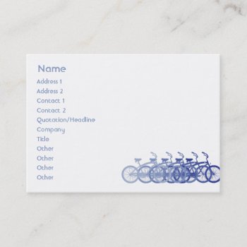 Blue Bike - Chubby Business Card by ZazzleProfileCards at Zazzle