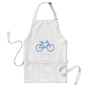 blue bike icon bicycle cylce adult apron