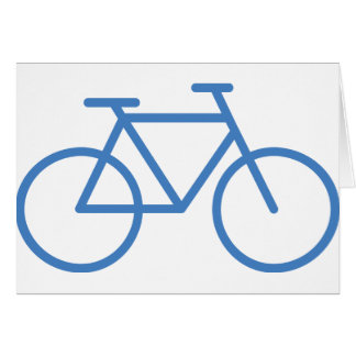 blue bike icon bicycle cylce cards