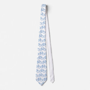 blue bike icon bicycle cylce neck tie