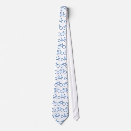 blue bike icon bicycle cylce neck tie