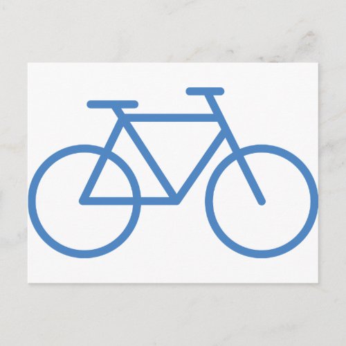 blue bike icon bicycle cylce postcard