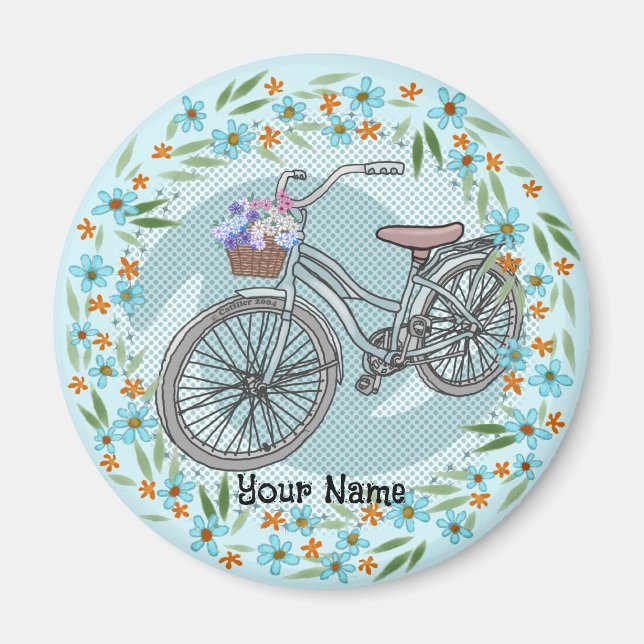 Blue Bike  Magnet (Front)