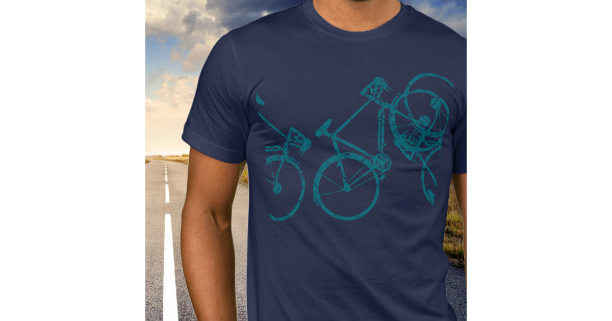 Blue Bikes Cool Biking Inspired TShirt Zazzle