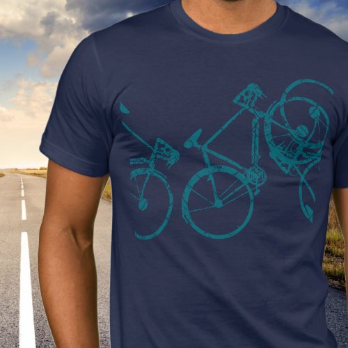 Blue Bikes Cool Biking Inspired  T_Shirt