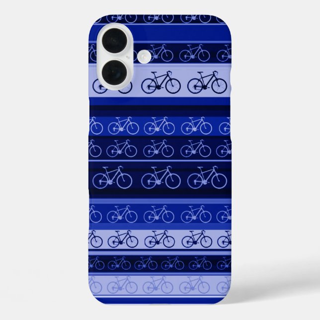 Blue Bikes on Stripes Case-Mate iPhone Case (Back)