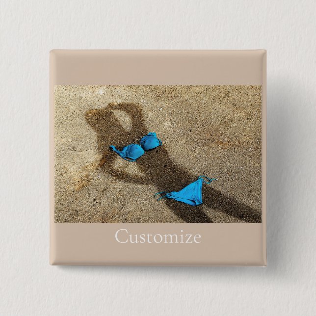 Blue Bikini Beach Sand Thunder_Cove Button (Front)