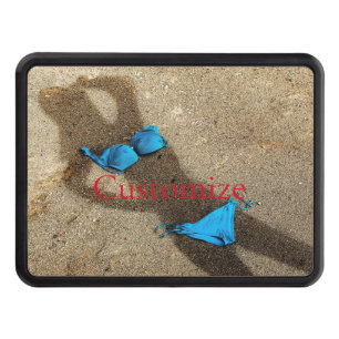 Blue Bikini Beach Sand Thunder_Cove Hitch Cover