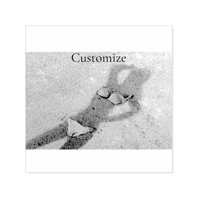 Blue Bikini Beach Sand Thunder_Cove  Self-inking Stamp (Design)