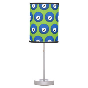 Blue Billiard Ball Number Two Pattern Table Lamp