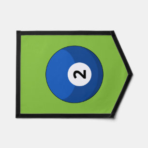 Blue Billiard Ball Number Two Pennant
