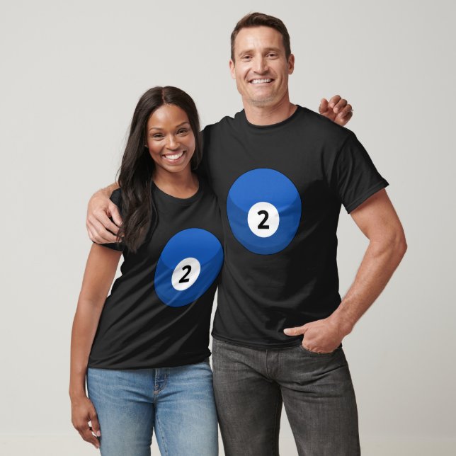 Blue Billiard Ball Number Two T-Shirt (Unisex)