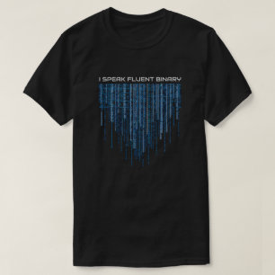 Blue Binary Code T-Shirt