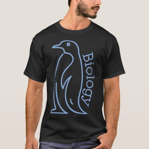 Blue Biology Penguin T_Shirt