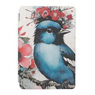 Blue Bird and Cherry Blossoms iPad Mini Cover