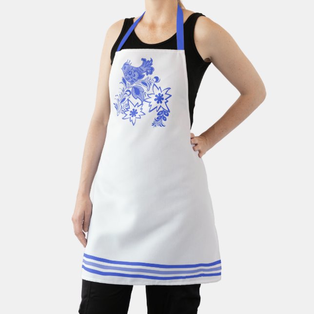 Blue bird and Edelweiss Apron (Insitu)