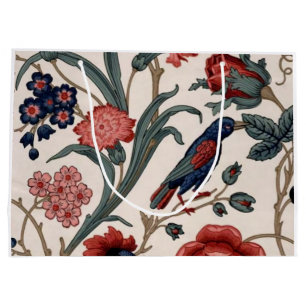 Blue bird and floral gift bag