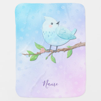 Blue Bird Baby Blanket
