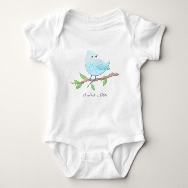 Blue Bird Baby Bodysuit (Front)