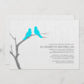 Blue Bird Bridal Shower Invitations (Front/Back)