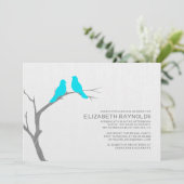 Blue Bird Bridal Shower Invitations (Standing Front)