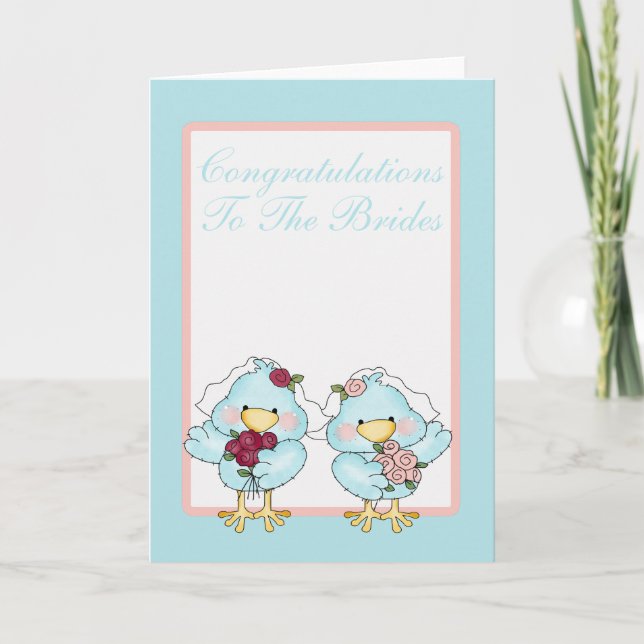 Blue Bird Brides Wedding Card (Front)