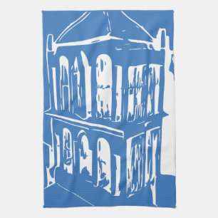 Blue Bird Cage Kitchen Towel