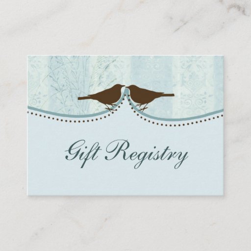 Customizable blue bird cage, love birds Gift registry  Cards Business Card