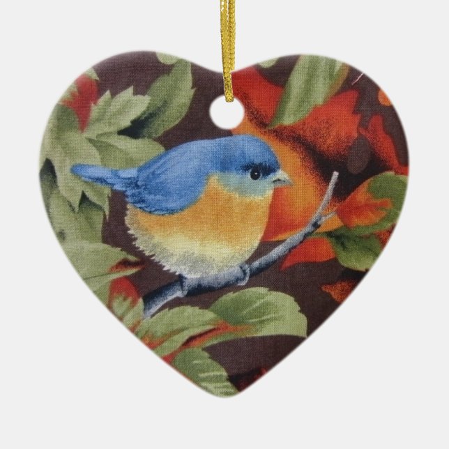 Blue Bird Ceramic Ornament (Front)