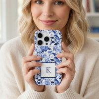 Blue Bird Chinoiserie Monogram 