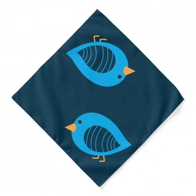 Blue bird cute bandana (Front)