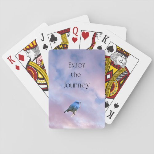 Blue Bird Enjoy the Journey Poker Cards