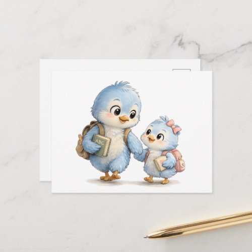 Blue Bird Family Friendship Greeting Card