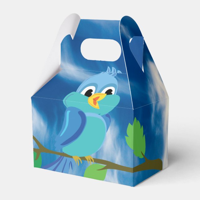 Blue Bird Favor Box (Front Side)