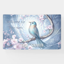 Blue Bird Floral Baby Shower