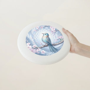 Blue Bird Floral Frisbee